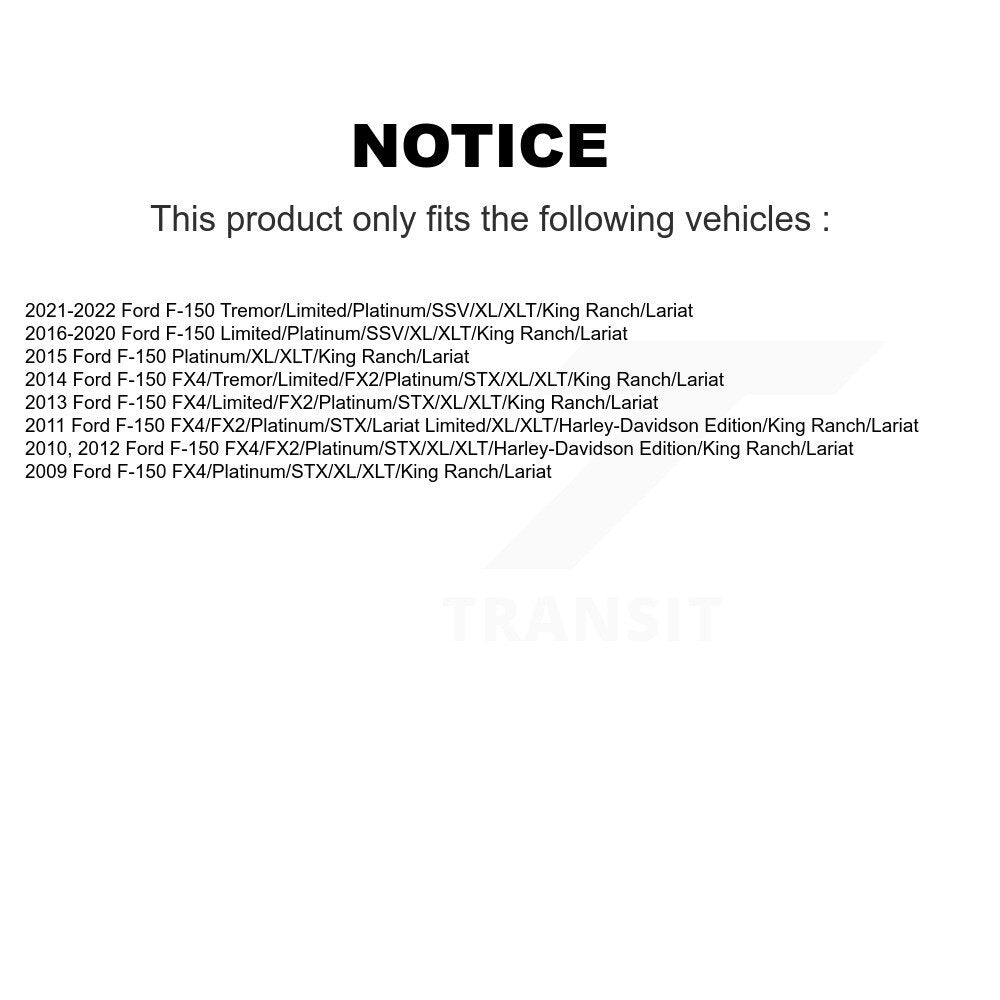 [Arrière] Kit d'amortisseur de suspension pour Ford F-150 K78-100437