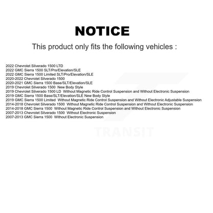[Arrière] Amortisseur de suspension pour GMC Chevrolet Sierra 1500 Silverado Limited LTD LD K78-100440