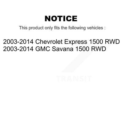 [Avant + Arrière] Kit d'amortisseur de suspension pour 2003-2014 Chevrolet Express 1500 GMC Savana RWD K78-100444