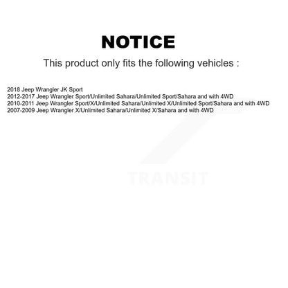 [Avant et Arrière] Amortisseur de suspension pour Jeep Wrangler JK K78-100652