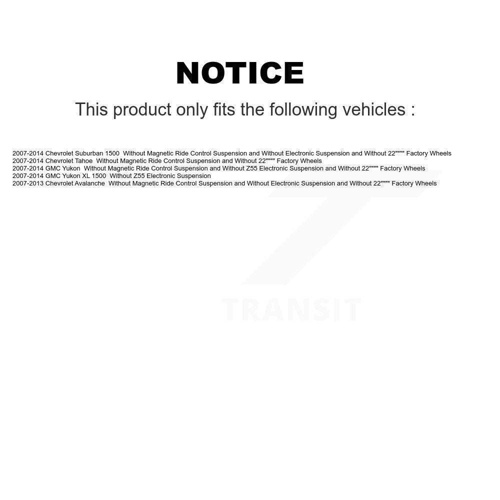 [Avant] Jambe de suspension pour Chevrolet Avalanche GMC Tahoe Yukon Suburban 1500 XL K78-100659