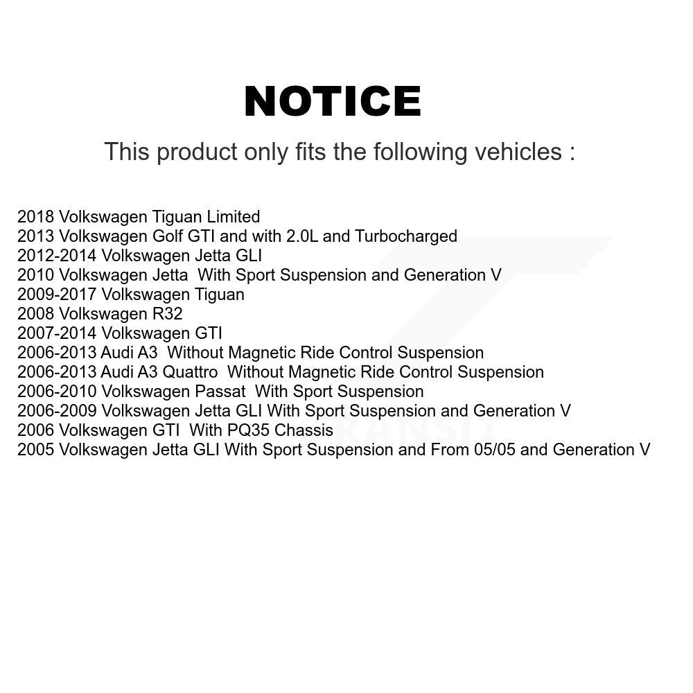 [Avant] Jambe de suspension pour Volkswagen Jetta Tiguan GTI Audi Golf Passat A3 Quattro K78-100667