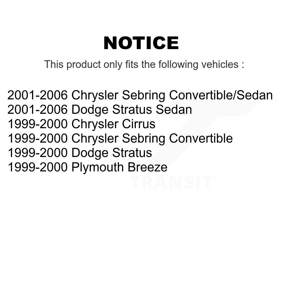 [Avant] Jambe de suspension pour Chrysler Sebring Cirrus Dodge Stratus Plymouth Breeze K78-100700