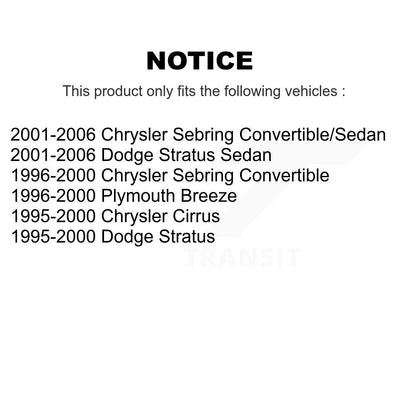 [Arrière] Jambe de suspension pour Chrysler Sebring Cirrus Dodge Stratus Plymouth Breeze K78-100720