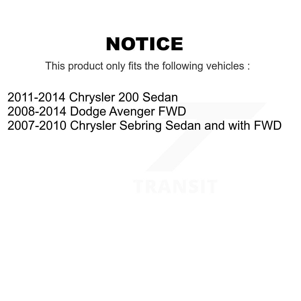 [Arrière] Jambe de suspension pour Chrysler 200 Dodge Avenger Sebring K78-100726