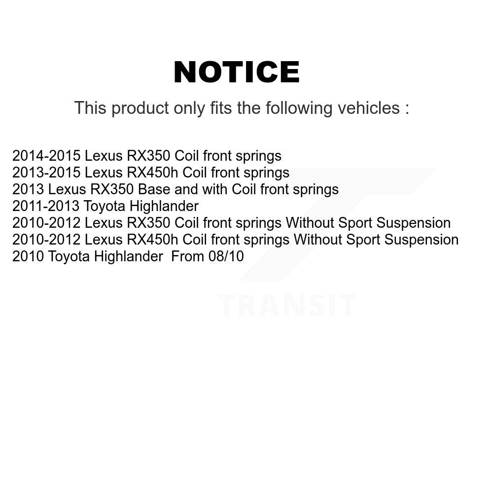 [Avant] Jambe de suspension pour Lexus RX350 Toyota Highlander RX450h K78-100748