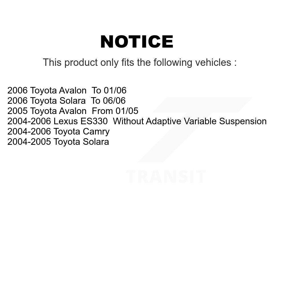 [Avant] Jambe de suspension pour Toyota Camry Solara Lexus ES330 Avalon K78-100774