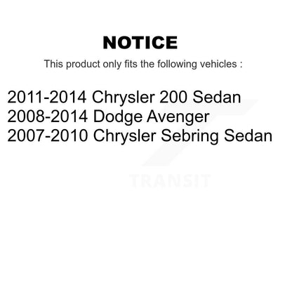 [Avant] Jambe de suspension pour Chrysler 200 Dodge Avenger Sebring K78-100797