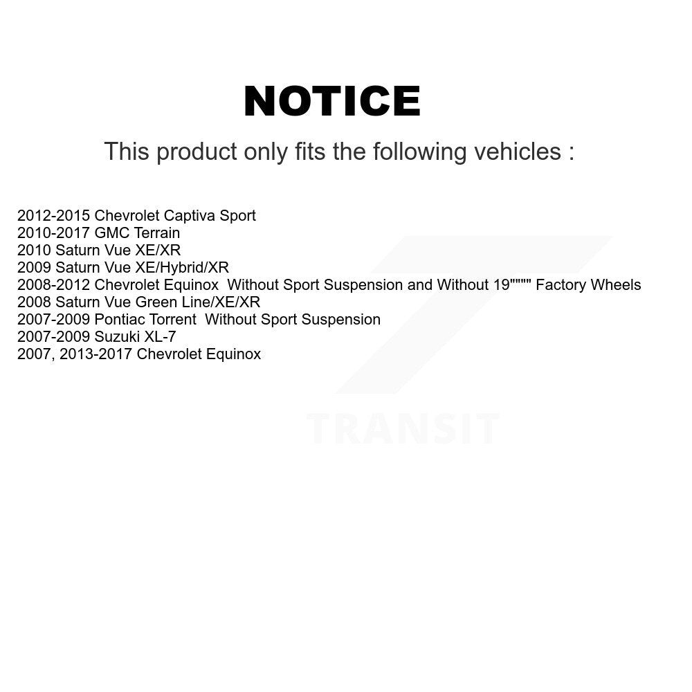 [Avant] Jambe de suspension pour Chevrolet Equinox GMC Terrain Pontiac Torrent Saturn Vue K78-100806
