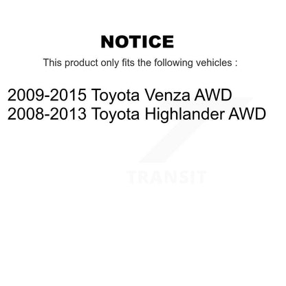 [Arrière] Jambe de suspension pour Toyota Venza Highlander AWD K78-100859