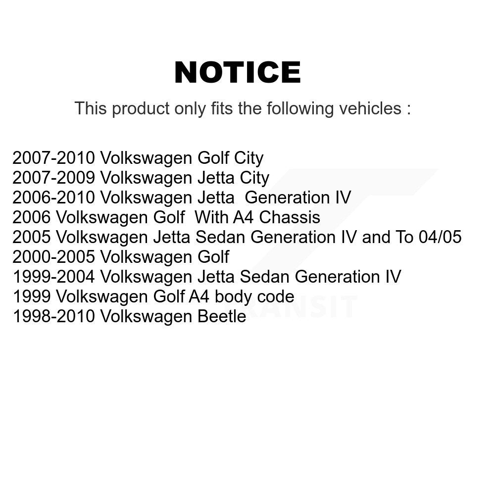 [Avant et Arrière] Jambe de suspension pour Volkswagen Jetta Golf Beetle City K78-100939