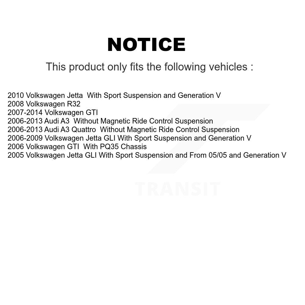 [Avant et Arrière] Jambe de suspension pour Volkswagen Jetta GTI Audi A3 Quattro R32 K78-100940