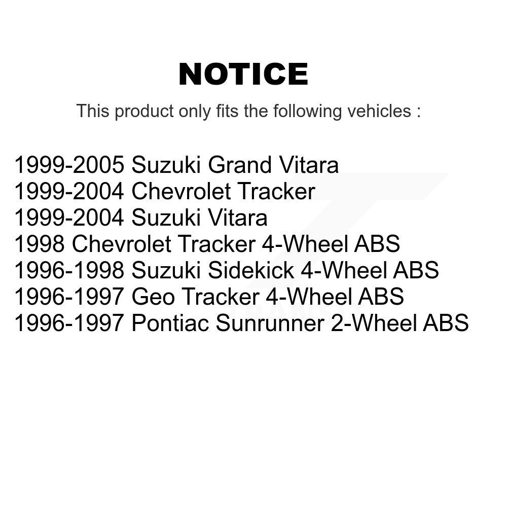 [Avant et Arrière] Jambe de suspension pour Tracker Chevrolet Suzuki Grand Vitara K78-100968