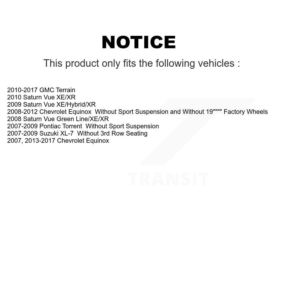 [Avant et Arrière] Jambe de suspension pour Chevrolet Equinox GMC Terrain Pontiac K78-101004