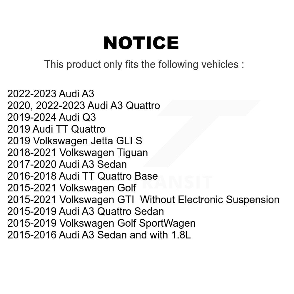 [Arrière] Amortisseur de suspension pour Volkswagen Tiguan Golf Audi Q3 Jetta SportWagen GTI A3 TT K78-101043