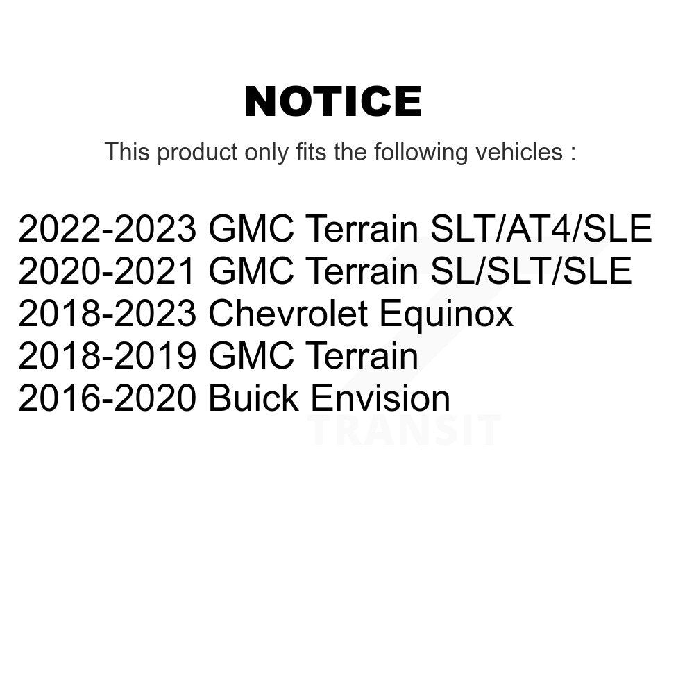 [Arrière] Amortisseur de suspension pour Chevrolet Equinox GMC Terrain Buick Envision K78-101086