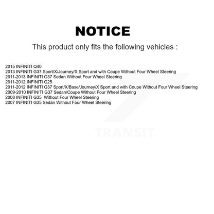 [Arrière] Amortisseur de suspension pour INFINITI G37 G35 G25 Q40 K78-101119