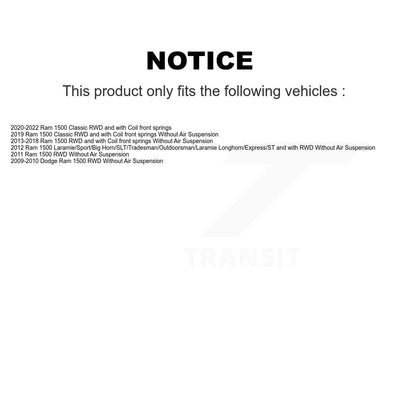 [Avant et Arrière] Amortisseur de suspension pour Ram 1500 Classic Dodge K78-101155