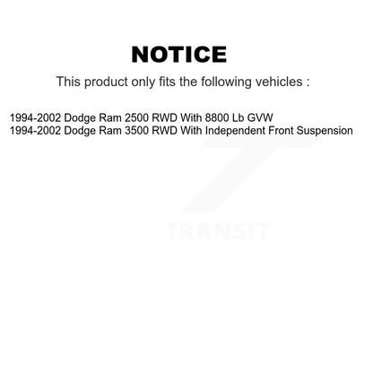 [Avant] Amortisseur de suspension pour 1994-2002 Dodge Ram 2500 3500 RWD K78-101163
