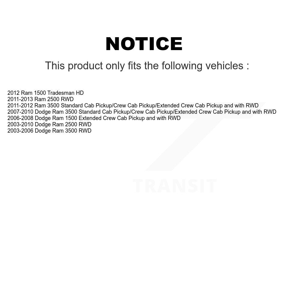 [Avant] Amortisseur de suspension pour Dodge Ram 3500 2500 1500 K78-101167
