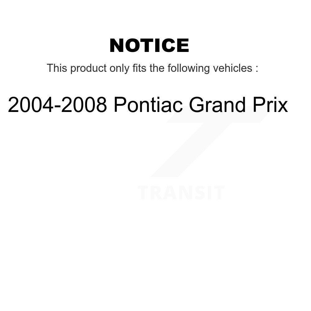 [Avant] Kit d'ensemble de jambe de suspension avec ressort hélicoïdal pour 2004-2008 Pontiac Grand Prix K78A-100003