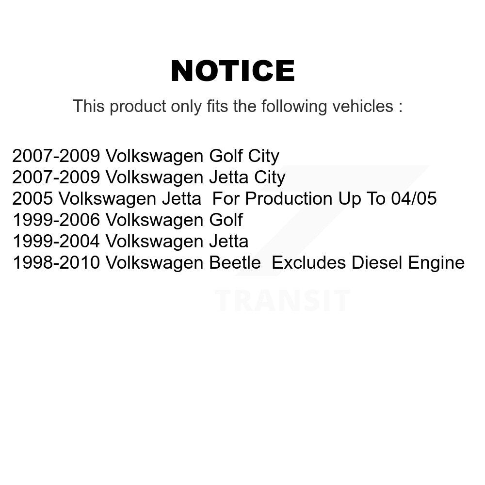 [Avant] Kit d'ensemble de jambe de suspension avec ressort hélicoïdal pour Volkswagen Jetta Beetle Golf City K78A-100014