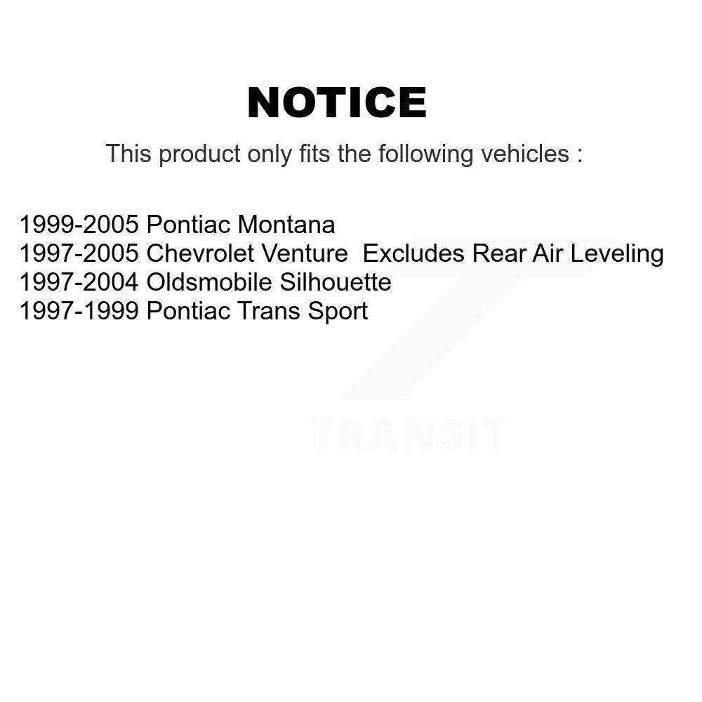[Avant] Kit d'ensemble de jambe de suspension avec ressort hélicoïdal pour Chevrolet Venture Pontiac Montana Oldsmobile Silhouette Trans Sport K78A-100026