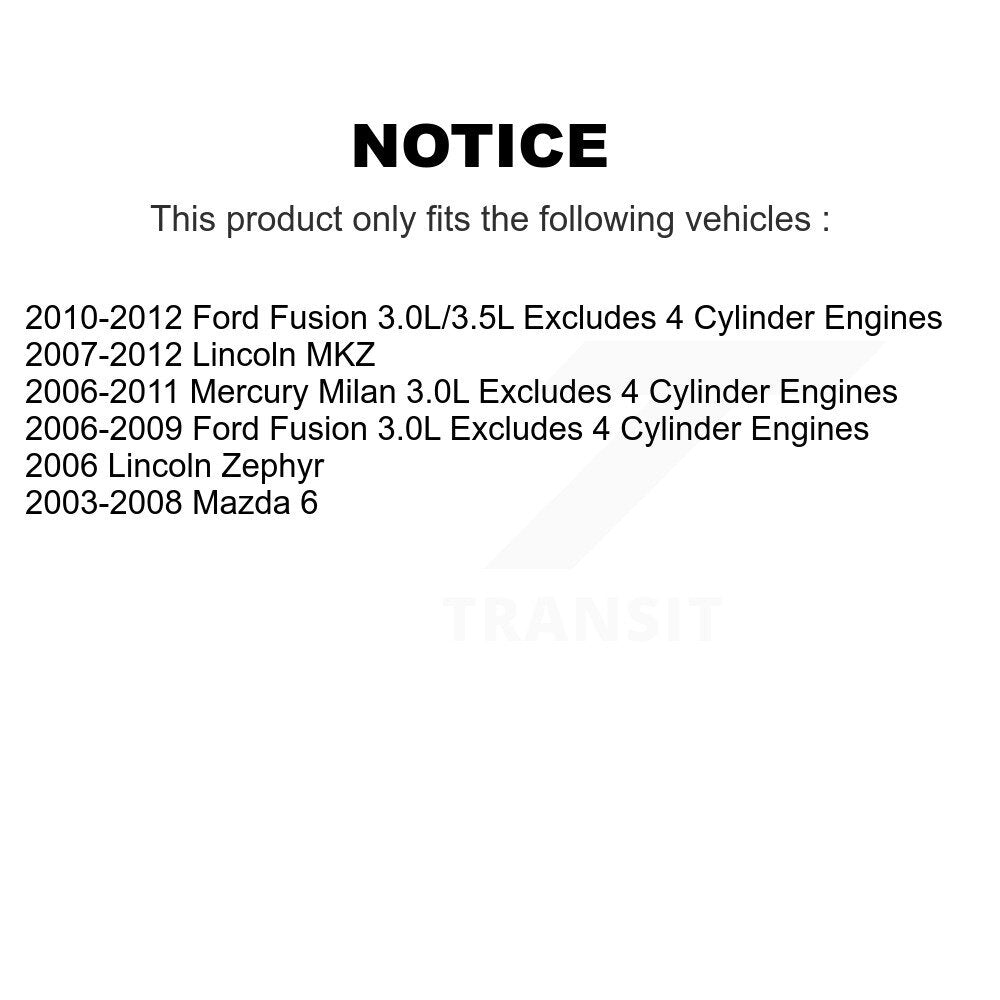 [Avant] Kit d'ensemble de jambe de suspension avec ressort hélicoïdal pour Ford Fusion Mazda 6 Lincoln MKZ Mercury Milan Zephyr K78A-100066