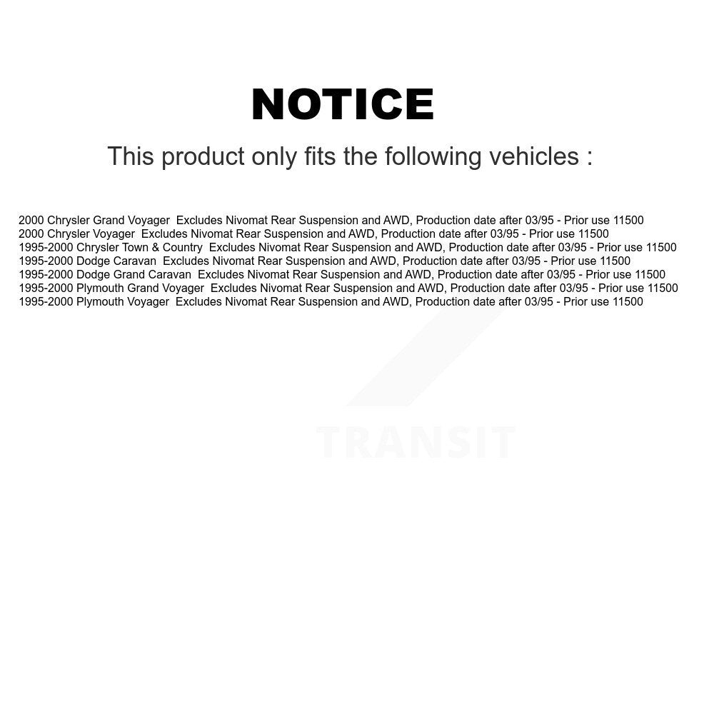 [Avant] Ensemble de jambe de suspension avec ressort hélicoïdal pour Dodge Caravan Grand Plymouth Voyager Chrysler Town & Country K78A-100070