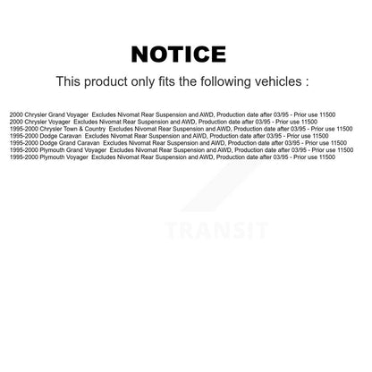 [Avant] Ensemble de jambe de suspension avec ressort hélicoïdal pour Dodge Caravan Grand Plymouth Voyager Chrysler Town & Country K78A-100070