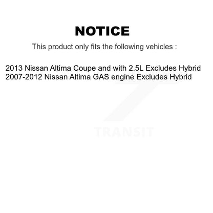 [Avant] Ensemble de jambe de suspension avec ressort hélicoïdal pour Nissan Altima Excludes Hybrid K78A-100145