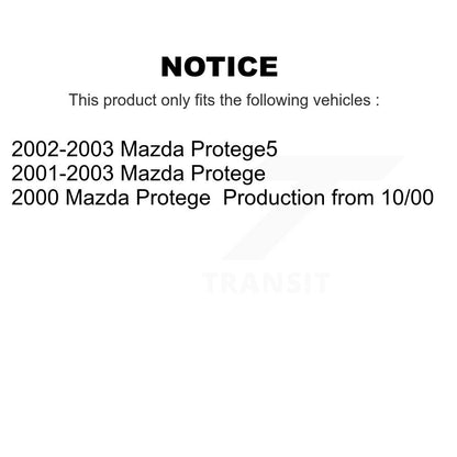 [Avant] Kit d'ensemble de jambe de suspension avec ressort hélicoïdal pour Mazda Protege Protege5 K78A-100163