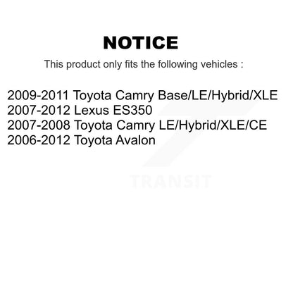 [Avant] Kit d'ensemble de jambe de suspension avec ressort hélicoïdal pour Toyota Camry Avalon Lexus ES350 K78A-100174