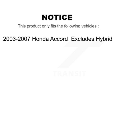 [Avant] Kit d'ensemble de jambe de suspension avec ressort hélicoïdal pour 2003-2007 Honda Accord Excludes Hybrid K78A-100192
