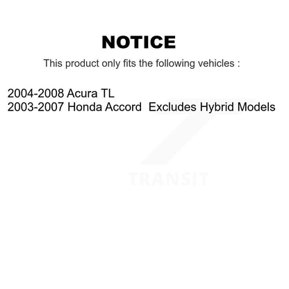 [Arrière] Kit d'ensemble de jambe de suspension avec ressort hélicoïdal pour Honda Accord Acura TL K78A-100229
