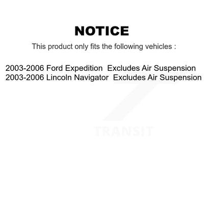 [Arrière] Kit d'ensemble de jambe de suspension avec ressort hélicoïdal pour 2003-2006 Ford Expedition Lincoln Navigator Excludes Air K78A-100232