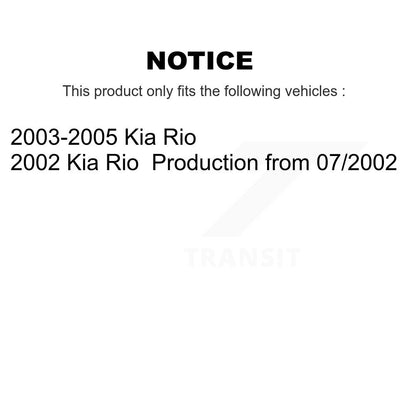 [Avant] Kit d'ensemble de jambe de suspension avec ressort hélicoïdal pour Kia Rio K78A-100327