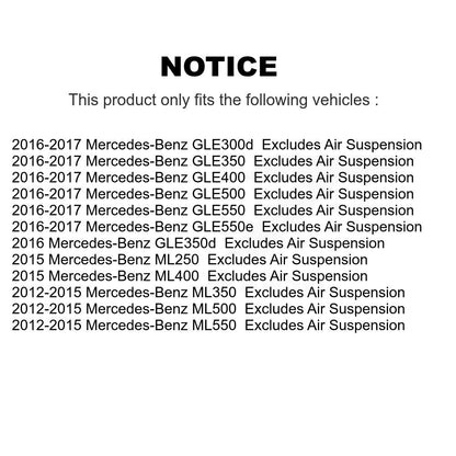 [Avant] Kit d'ensemble de jambe de suspension avec ressort hélicoïdal pour Mercedes-Benz ML350 GLE350 ML400 GLE400 ML550 ML250 GLE300d GLE550e ML500 GLE500 GLE550 GLE350d Excludes Air Suspension K78A-100375