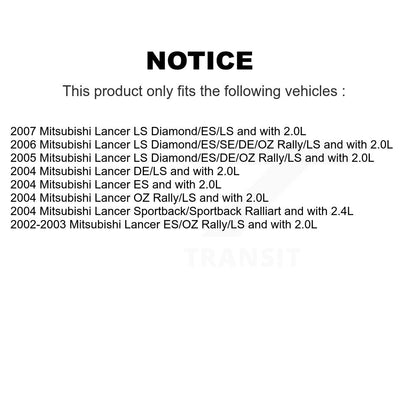 [Arrière] Kit d'ensemble de jambe de suspension avec ressort hélicoïdal pour Mitsubishi Lancer K78A-100430