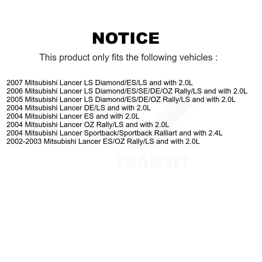 [Arrière] Kit d'ensemble de jambe de suspension avec ressort hélicoïdal pour Mitsubishi Lancer K78A-100430
