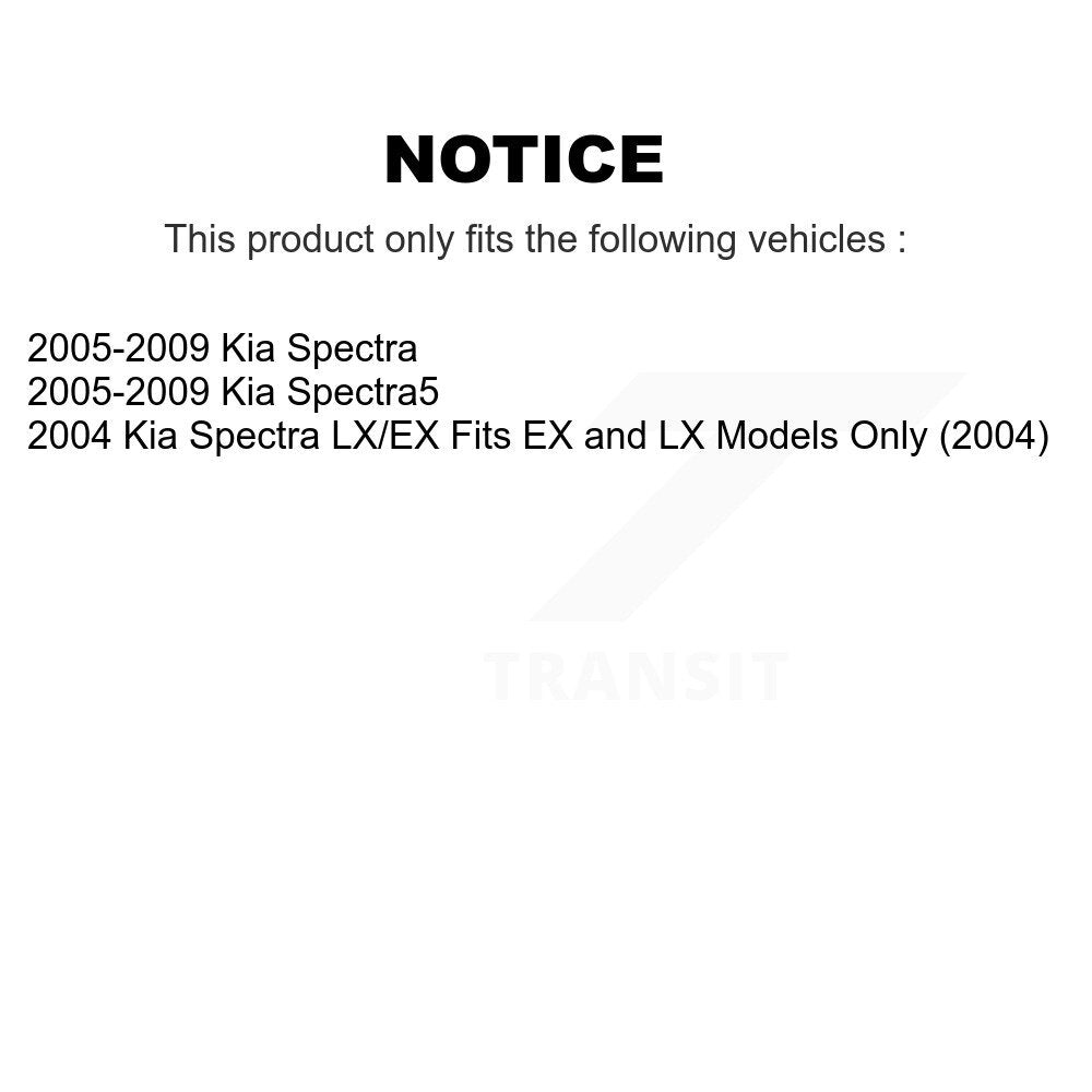 [Arrière] Kit d'ensemble de jambe de suspension avec ressort hélicoïdal pour Kia Spectra Spectra5 K78A-100434