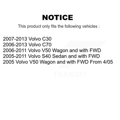 [Avant] Ensemble de jambe de suspension avec ressort hélicoïdal pour Volvo S40 C30 V50 C70 K78A-100447
