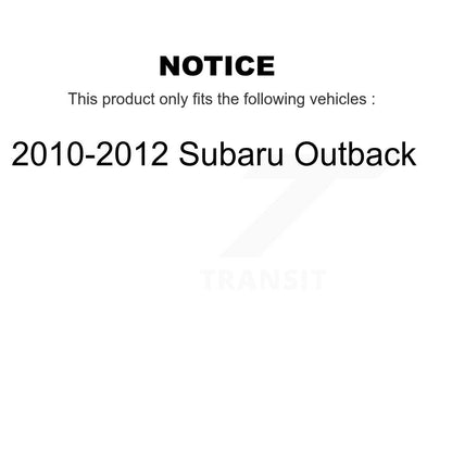 [Arrière] Ensemble de jambe de suspension avec ressort hélicoïdal pour 2010-2012 Subaru Outback K78A-100458