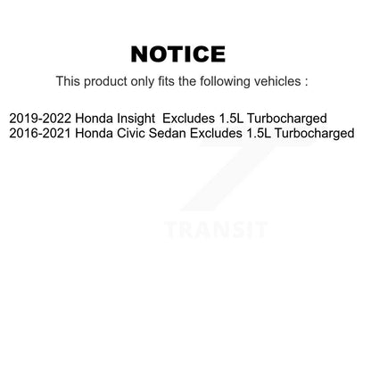 [Avant] Ensemble de jambe de suspension avec ressort hélicoïdal pour Honda Civic Insight Excludes 1.5L Turbocharged K78A-100476