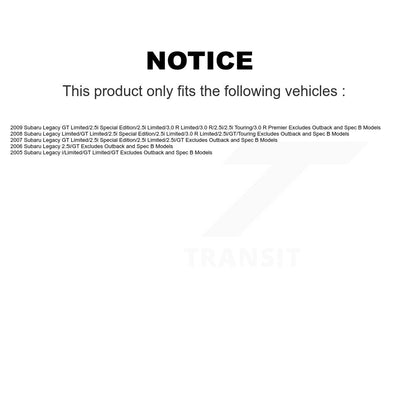 [Avant et Arrière] Ensemble de jambe de suspension avec ressort hélicoïdal pour Subaru Legacy Excludes Outback Spec B Models K78A-100499