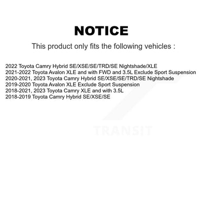 [Avant] Ensemble de jambe de suspension avec ressort hélicoïdal pour Toyota Camry Avalon K78A-100551