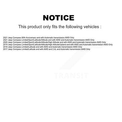 [Avant] Ensemble de jambe de suspension avec ressort hélicoïdal pour Jeep Compass K78A-100583
