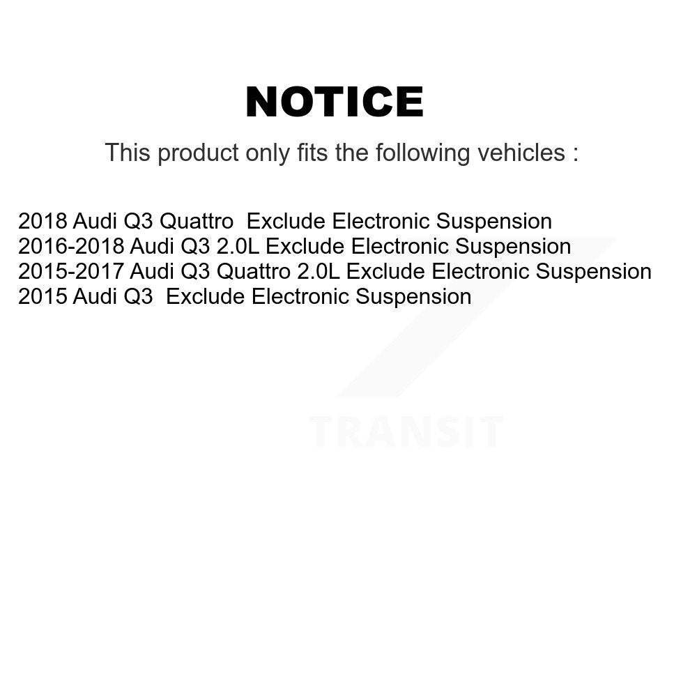 [Avant] Ensemble de jambe de suspension avec ressort hélicoïdal pour Audi Q3 Quattro Exclude Electronic Suspension K78A-100591
