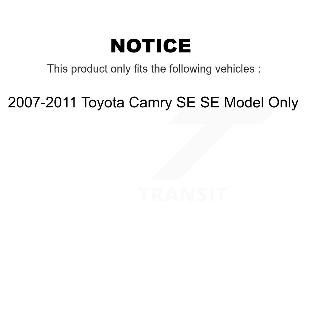 [Arrière] Ensemble de jambe de suspension avec ressort hélicoïdal pour 2007-2011 Toyota Camry SE Model Only K78A-100594