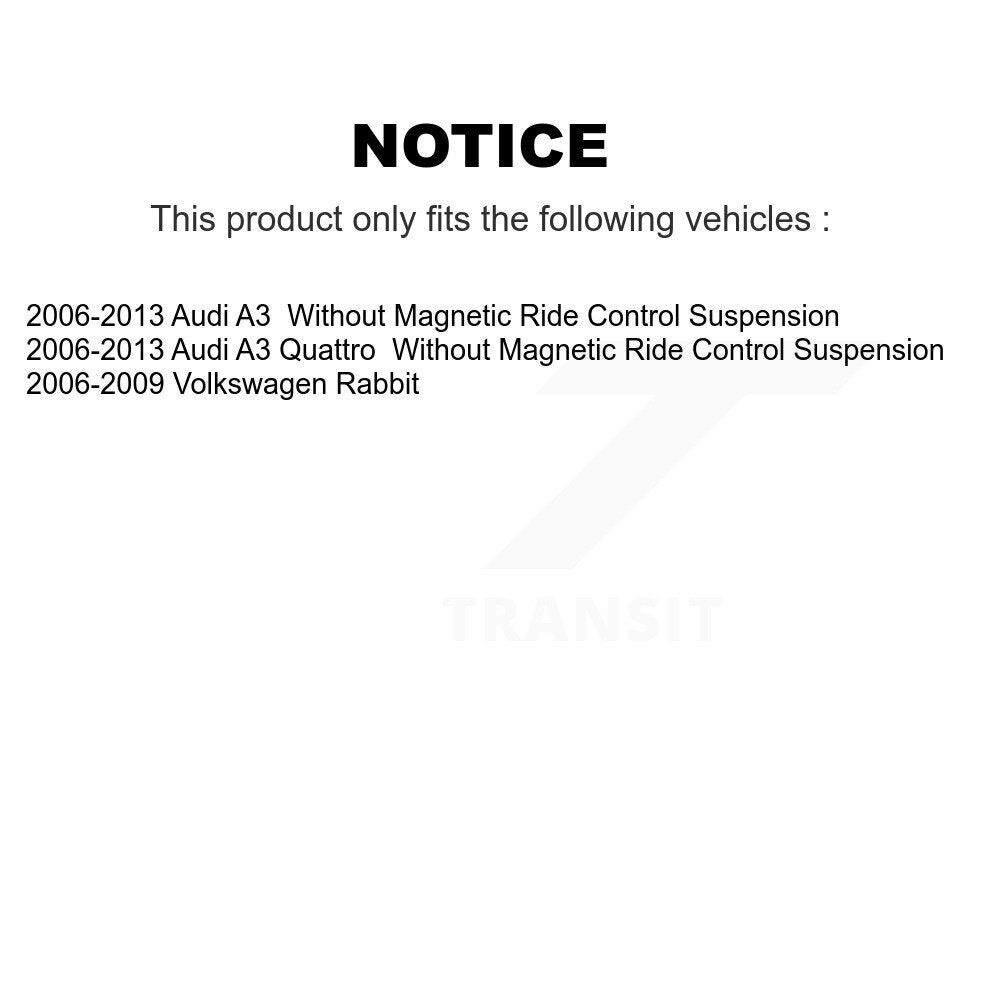 [Avant et Arrière] Ensemble de jambe de suspension avec ressort hélicoïdal pour Volkswagen Rabbit Audi A3 Quattro K78M-100018